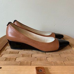 8.5 Black/Tan Anne Klein Flex Wedge